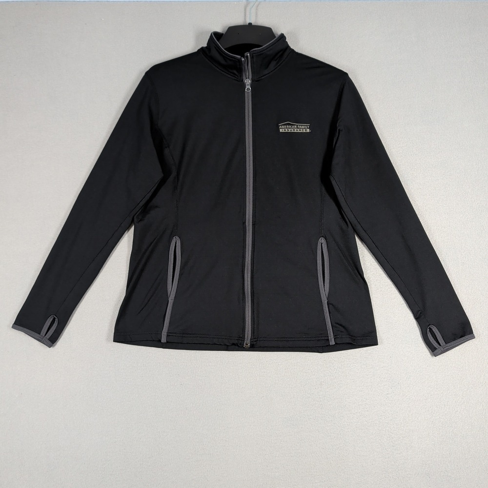 American Family Insurance Jacket Women XL Black Full Zip Activewear Sport-Tek